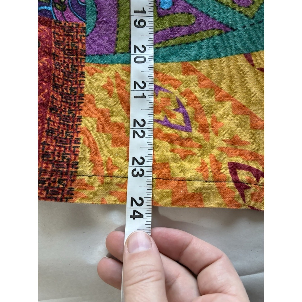 Patchwork Printed Jumpsuit Women's Medium Boho Si… - image 8